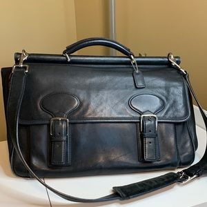 Coach Black Leather satchel computer bag